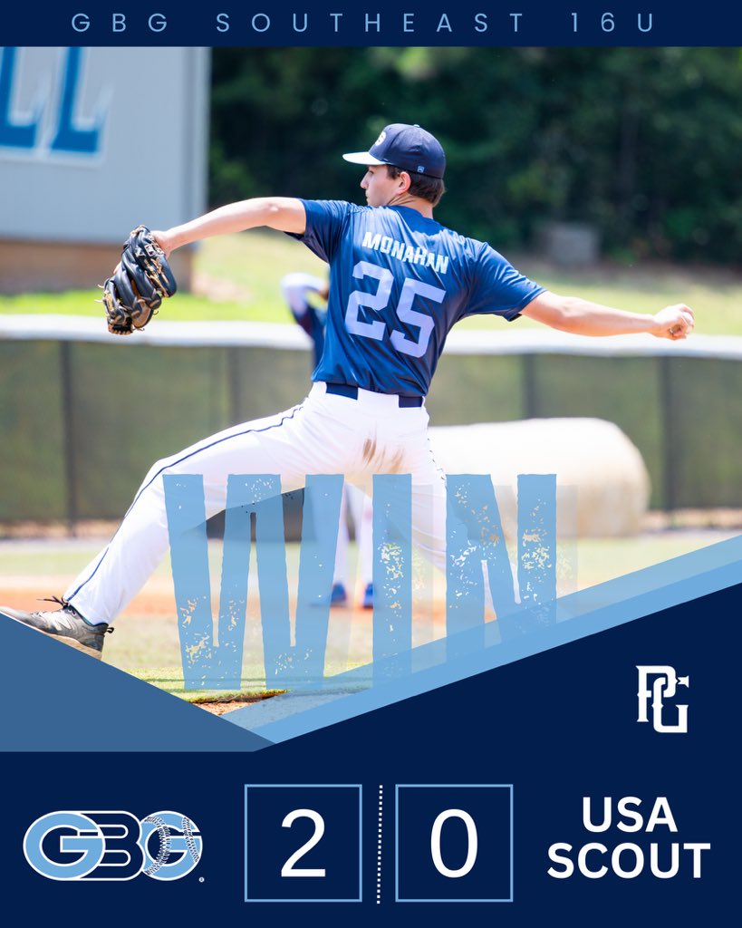 The fellas start off our first Perfect Game tournament with a 2-0 win! 

Aiden Monahan- 5.1 IP, 5 H, 0 R, 6 Ks
Caden Wells- 1.2 IP, 0 H, 0 R, 2 Ks

Aiden Vermillion- 1-3, 2RBIs
<a href="/PerfectGameUSA/">Perfect Game USA</a> <a href="/PG_Scouting/">Perfect Game Scout</a> <a href="/GBGbaseballUSA/">GBG Baseball USA</a>