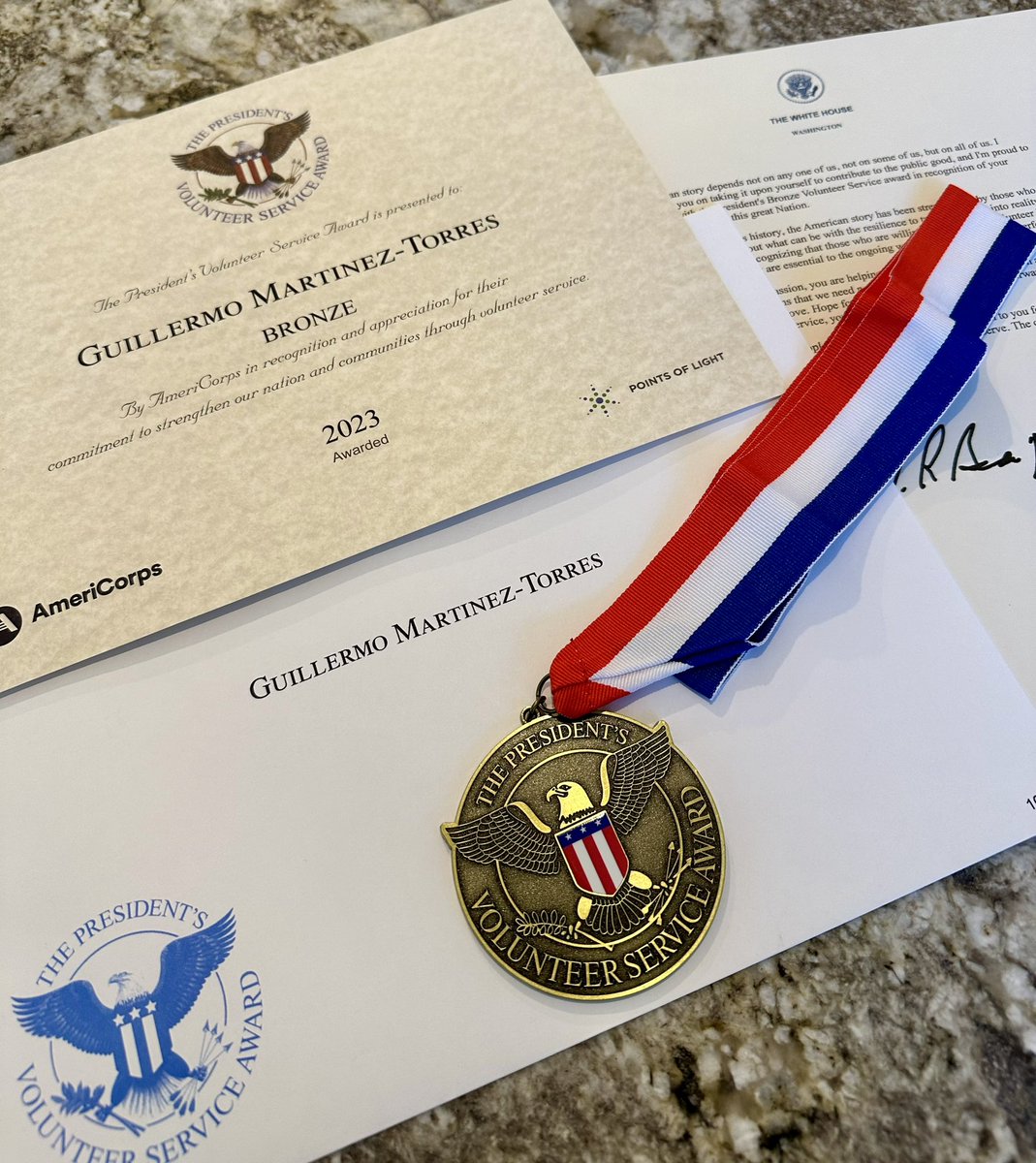Honored to have received the President’s Volunteer Service Award tonight for my service on the American <a href="/RedCross/">American Red Cross</a> - the first award of this kind for me and grateful for the opportunity to volunteer with such an amazing organization! #volunteer #redcross #service #presidentsaward