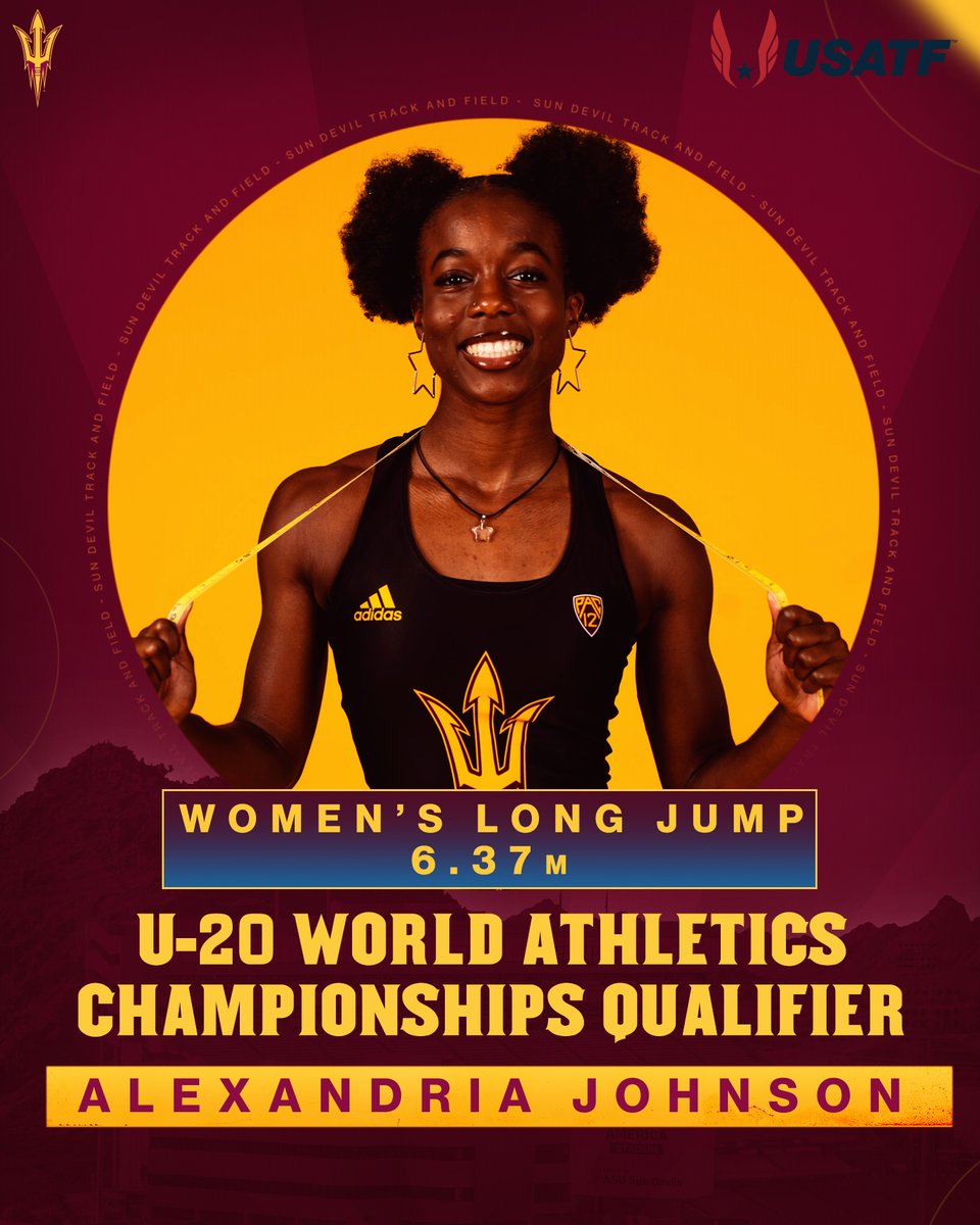 Through to Peru ➡️

Alex Johnson jumps 6.37m in the long jump in her final attempt at the <a href="/usatf/">USATF</a> to place 🥈 overall 😈

In doing so, Johnson qualifies for the World Athletics U-20 Championships in Lima, Peru ‼️