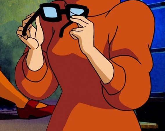 "Thanks, Scooby."

She said as she took back the glasses. Feeling for the rims so she could put them on properly.

"Hello, old friend. Oh, how I missed you."