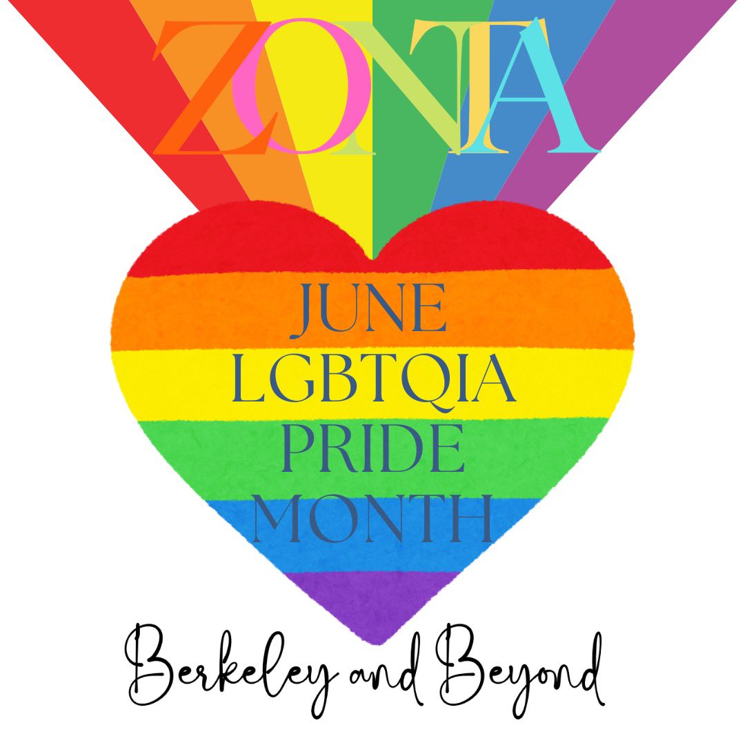 ZontaBerkeley's tweet photo. Happy #pridemonth 
Show your pride and support this month of June for the LGBTQIA+ community.
#pride #pride2024 #sfpride #lovewillkeepustogether #Igbt #Igbtqia
#pridemonth2024 #thetrevorproject #loveislove #lovewins #gaypride #queer #queerpride https://t.co/hf90EbsdCz