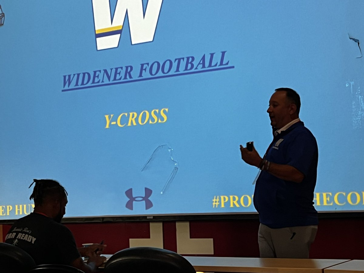 Second session is underway <a href="/CoachMSaldana/">Coach M Saldana</a> OC at Weidner University speaking on Y-Cross. <a href="/PSFCA_/">PSFCA</a>