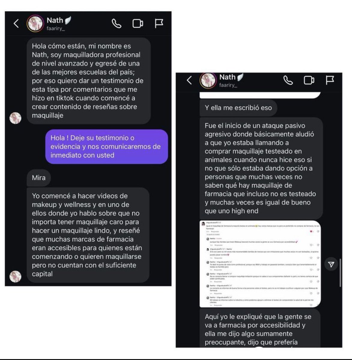wakoverso's tweet photo. Fairy comenzó a subir contenido a TT informartivo DE MAQUILLAJE y Pía sin conocimiento le dijo a fairy que el maquillaje imitación no testeaba en animales a lo que fairy le corrigió diciendo que todas las imitaciones nisiquiera están certificadas. https://t.co/7qwTWszO64