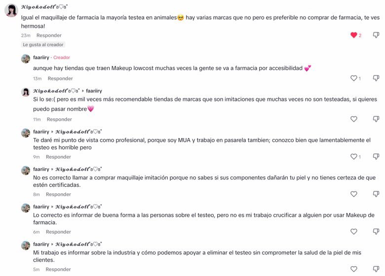 wakoverso's tweet photo. Fairy comenzó a subir contenido a TT informartivo DE MAQUILLAJE y Pía sin conocimiento le dijo a fairy que el maquillaje imitación no testeaba en animales a lo que fairy le corrigió diciendo que todas las imitaciones nisiquiera están certificadas. https://t.co/7qwTWszO64