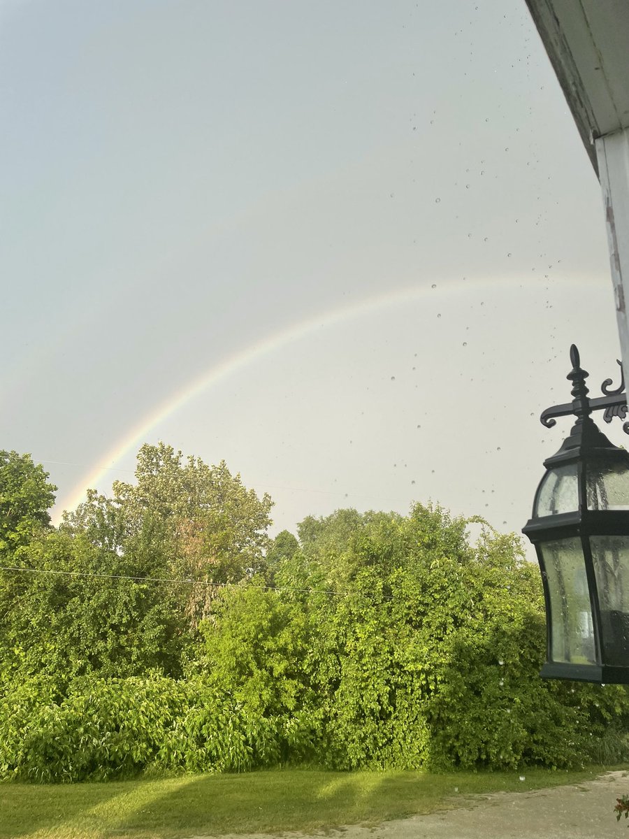 Wow we’ve had quite the storm! There were high winds and heavy rain! It seems to be dissipating though! #storm #rainbow