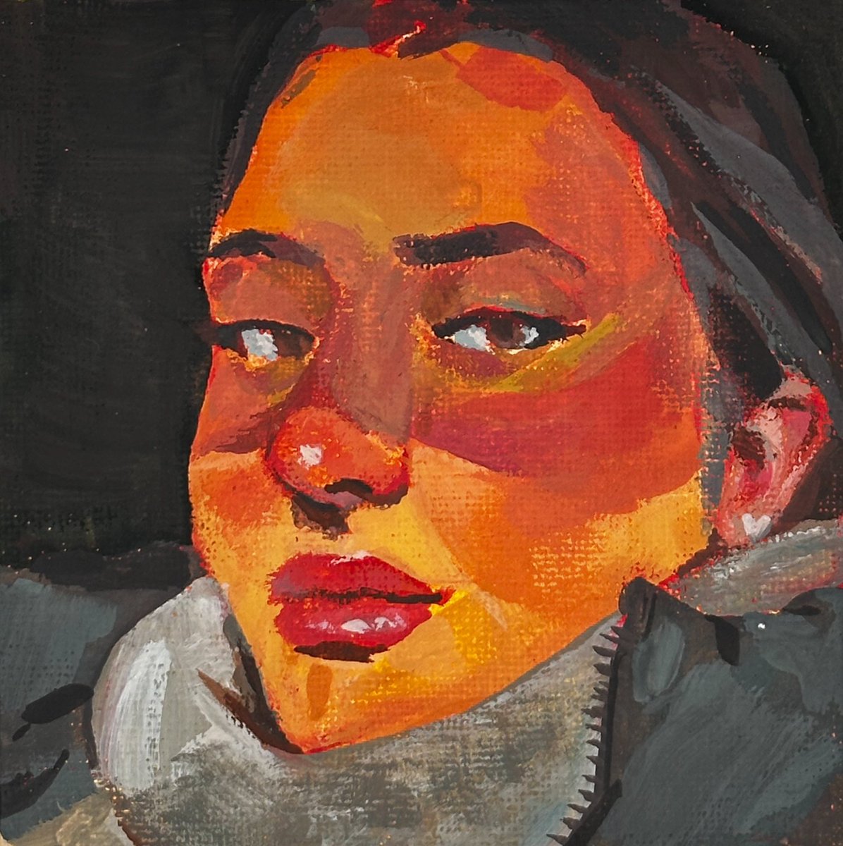 kaibeestudios's tweet photo. Gouache portraits (tiny) https://t.co/9ggO3RDXBU