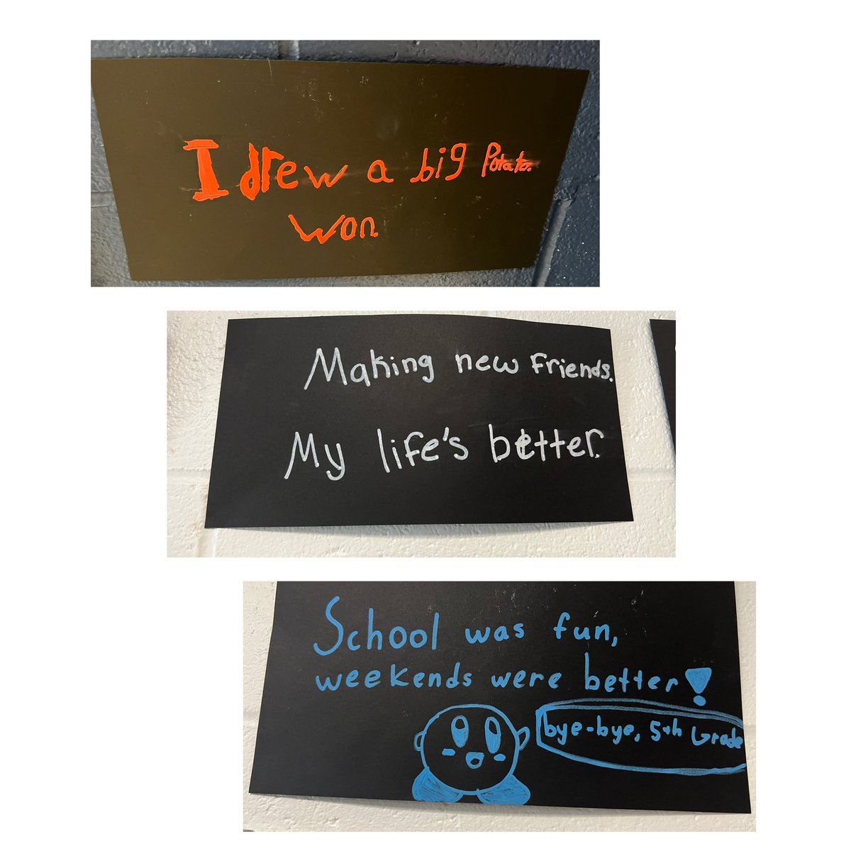 The Adventure Avocado (@mrsbloomrose) on Twitter photo A preview of our Six-Word Summaries of 5th grade (or our combined time at HMS) for the parent pop-in tomorrow! <a href="/bps_ri/">Barrington Public Schools</a> #hampdenmeadows <a href="/sixwords/">Six Word Memoirs</a> #wordsmarts A preview of our Six-Word Summaries of 5th grade (or our combined time at HMS) for the parent pop-in tomorrow! <a href="/bps_ri/">Barrington Public Schools</a> #hampdenmeadows <a href="/sixwords/">Six Word Memoirs</a> #wordsmarts