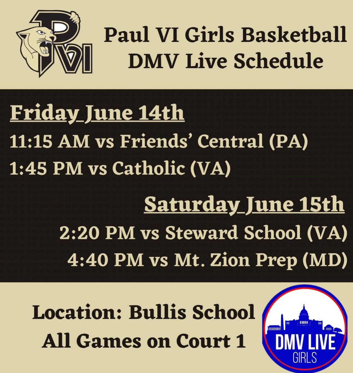 Excited to be playing in DMV Live!! Here is my schedule for this weekend!