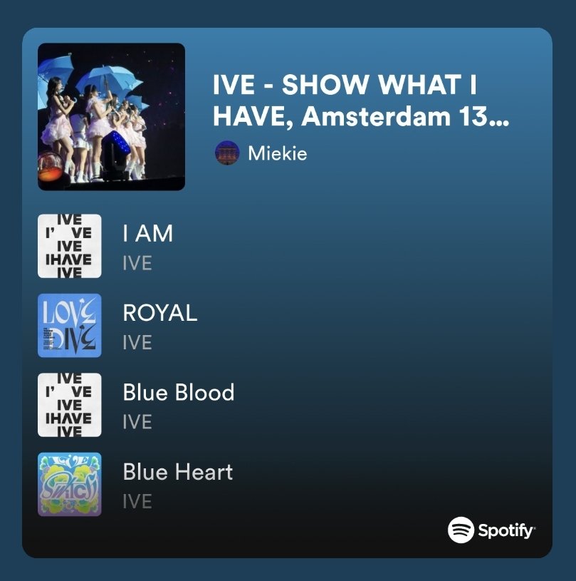 haseulsdove's tweet photo. For the people that want to re-listen to setlist (or have pcd because I sure have)

Setlist for soundcheck:
https://t.co/YIXHyb6KjS

Setlist for the full concert:
https://t.co/EKxrvJkGoH

#iveamsterdam
#ive #IVEinAmsterdam
#SHOW_WHAT_I_HAVE
#IVE_WORLD_TOUR https://t.co/NM2MGTyies