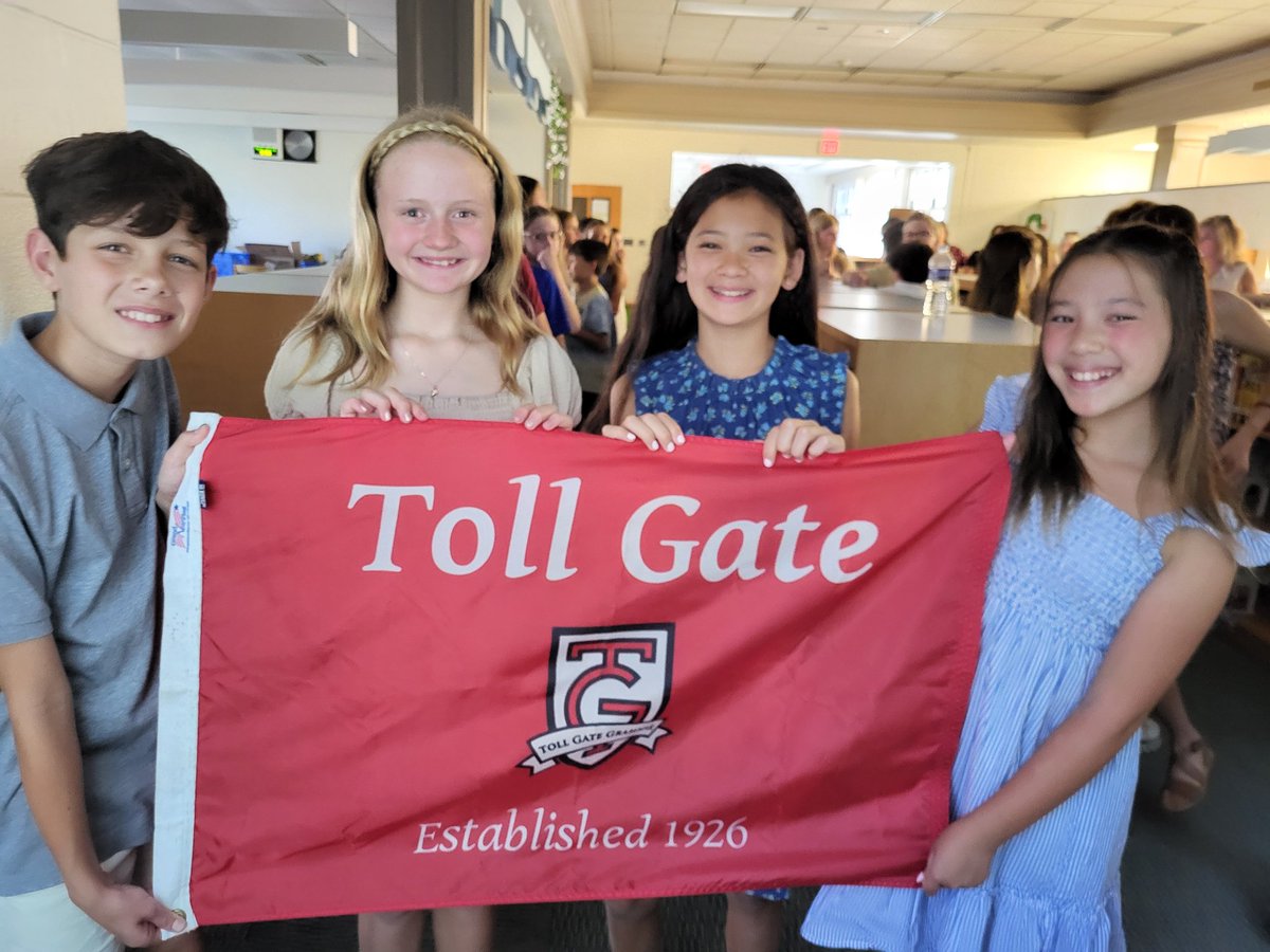 Student Council members lead the fifth grade procession at our promotion event.  <a href="/TollGateGrammar/">Toll Gate Grammar School</a> <a href="/MrsMayer_TG/">Mrs. Mayer</a>