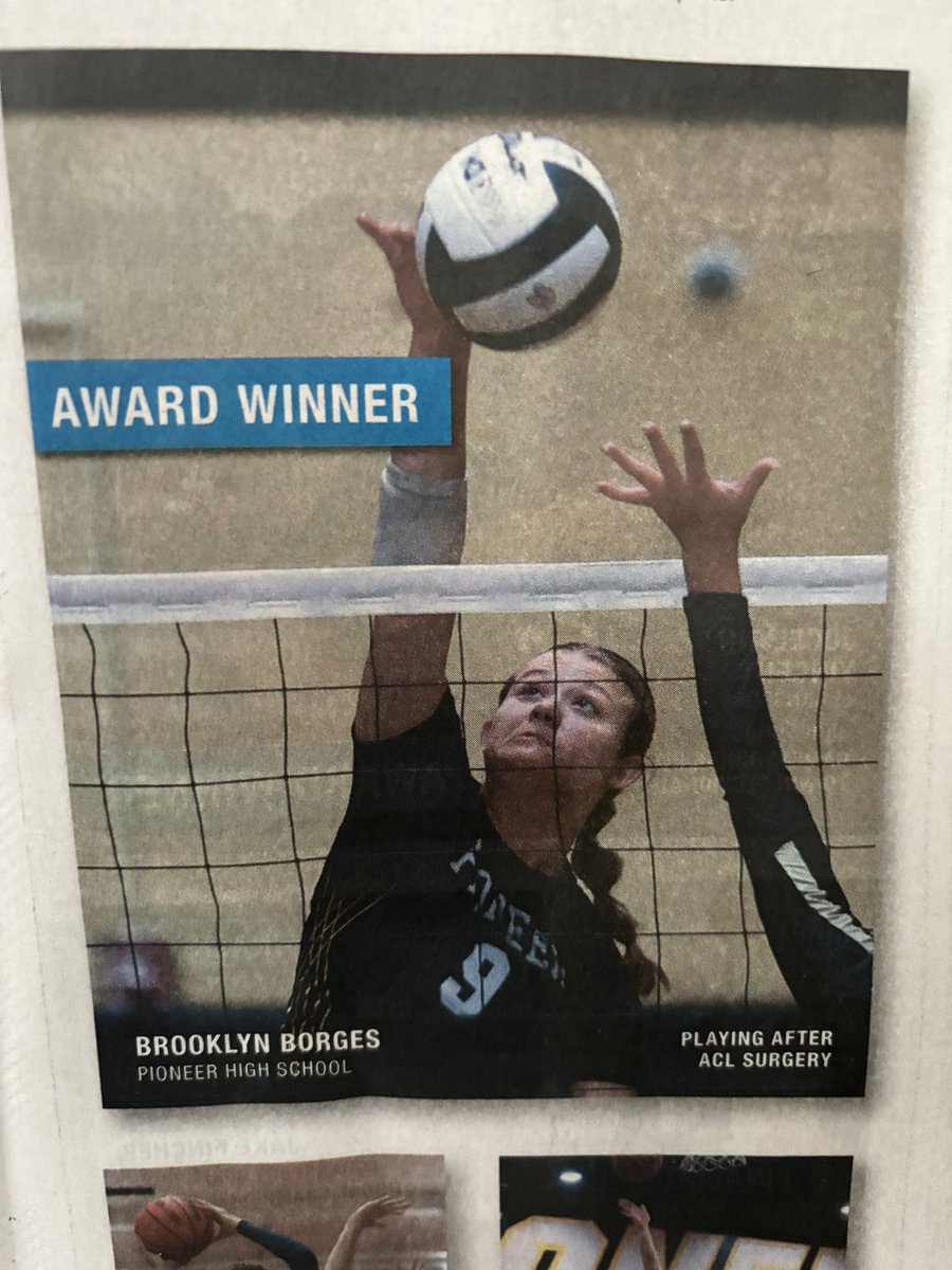 PioneerGirlsVB's tweet photo. Congrats to the Pioneer athletes chosen for the Sports Awards! Special thanks to @PT_Wicker and the Tribune staff! @kenzierogers_ @BorgesBrooklyn @_ericksonb12 Leighton Dodt, Drew Mckaig, and the Lady Pioneer Volleyball team https://t.co/BF7dmByRRT