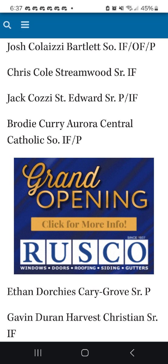 So far, I have received Academic All Conference, All Conference, and Fox All area. Thank you to my coaches and family for always believing in me. <a href="/Augie_Baseball/">Augustana Baseball</a> <a href="/SabreBaseball90/">Streamwood Baseball</a>