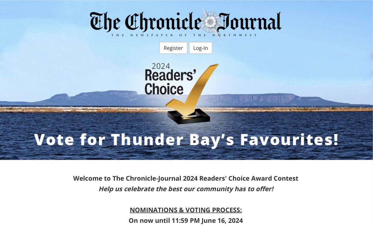 Only days left to vote! Go to chroniclejournal.com to vote for #Tbay's Favourites. We will announce the Top 3 Finalists in ea. Category in a 2024 Readers' Choice Award Winners publication that will be distributed inside the newspaper on Sat July 28th. #readerschoice2024