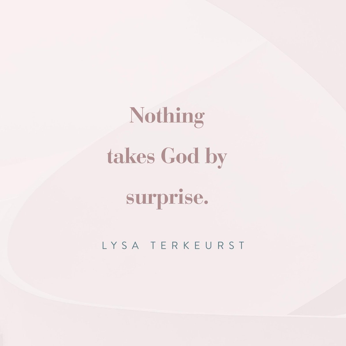 LysaTerKeurst's tweet image. We live in a broken world full of broken people. But isn’t it comforting to know God isn’t ever broken? He isn’t ever caught off guard, taken by surprise, or shocked by what happens next.

We are safe in His hands.