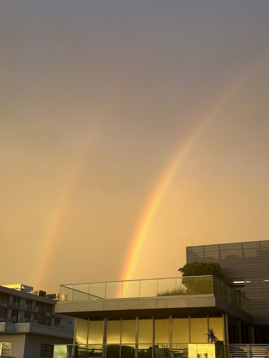 Double rainbow!🌈 #florida #miami