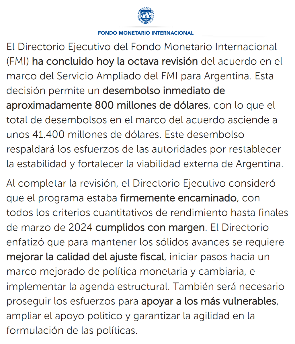 porquetendencia's tweet photo. "El FMI":
Porque aprobó un desembolso inmediato de 800 millones de dólares para Argentina https://t.co/1rX9ul4Chs