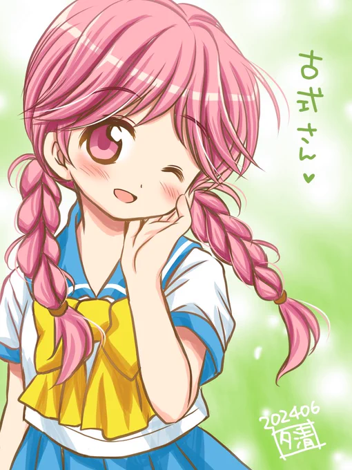 昨日はときメモ古式さんのお誕生日だったとかで描き始めたけど結局間に合わなかったーしかもざっくりとした塗りになってしまった本命は朝日奈さんだけと彼女と仲良しの古式さんも好きやで! 