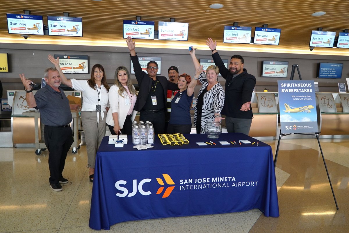FlySJC's tweet image. CONGRATS to Jill for winning the #Spiritaneous Sweepstakes! She entered to win at 1:30, had her name pulled at 2 and will be landed in LA by the time you're reading this ✈️

Thank you to everyone who participated! Stay tuned for more fun at SJC ❤️

@spiritairlines #flysanjose