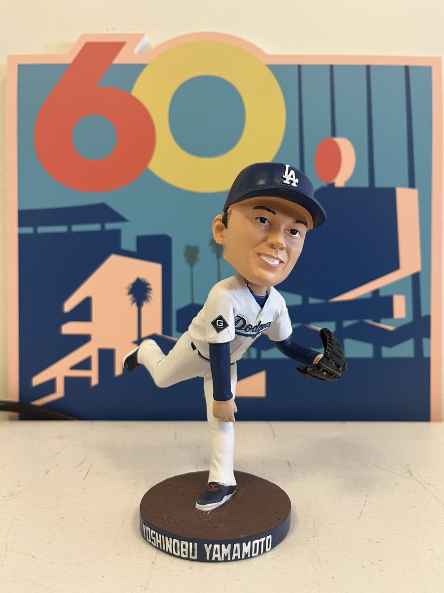 ドジャース #山本由伸 投手⚾️ 渡米後初のボブルヘッド ドジャース #山本由伸 投手⚾️ 渡米後初のボブルヘッド