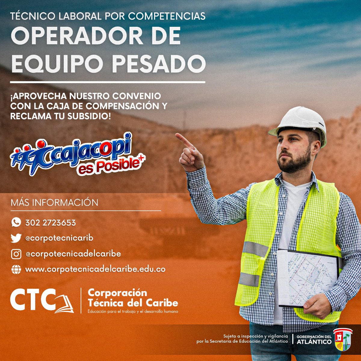 Hey 👋🏼 🙋🏻‍♂️🔵🟠⚪
¿Sabías que? 

Si eres afiliado o beneficiario de la Caja Compensación Cajacopi, puedes cursar nuestros programas Técnicos Laborales haciendo uso de tu subsidio Educativo.

¡Consulta por la oportunidad! 😳🧑🏻‍🏫👩🏻‍🏫
#FormaciónTécnica
#Educaciónparaeltrabajo 

✏️💙🧡🤍📌