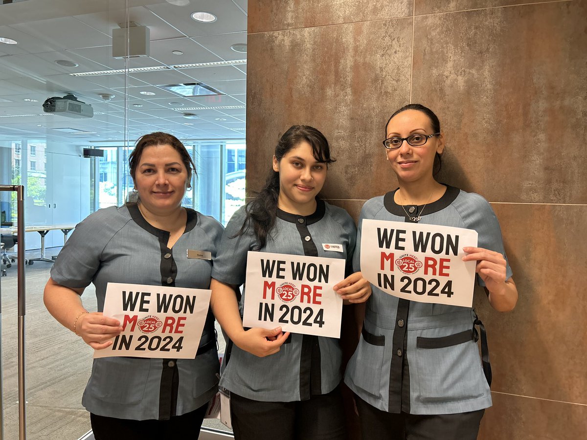 IT’S OFFICIAL 🎉🎉🎉 D.C. hotel workers have ratified their contract by a vote of over 99%. This new four-year contract is a historic win for Local 25 members and includes wage gains of over 25 percent, significant benefit increases, and powerful workplace protections.