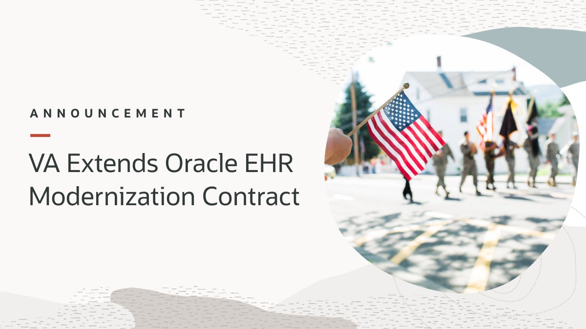 Mei_He's tweet photo. .@OracleHealth is reaffirming its commitment to deliver a modern commercial EHR solution for @DeptVetAffairs.

Learn more: https://t.co/572I5ijfAP https://t.co/041Wrqv8s4