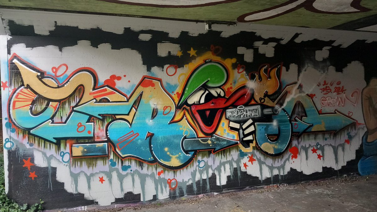 BigBongoDong's tweet photo. Went to thrifts in Den Bosch (yall saw the result)... Also went by the local #graffiti #halloffame #devliert #debunker #halloffamedenbosch #burners #writingmynameingraffitionthewall https://t.co/2NPdkG81tY