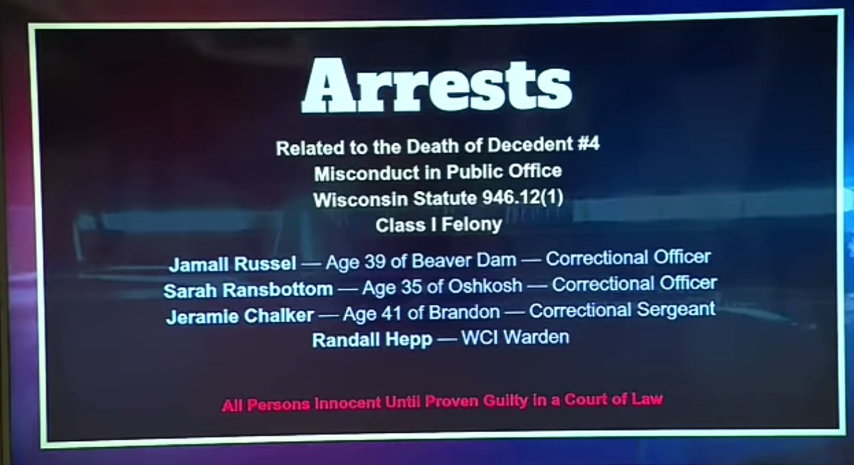 TrilbySmit219's tweet image. He tells the whole criminal story within 30 minutes.
Total of 9 arrested for the deaths of Decedant #3 & Decedant #4. He names them all.
There are also additional charges filed.
#DevolutionNow
youtube.com/live/cVBhQywF-…