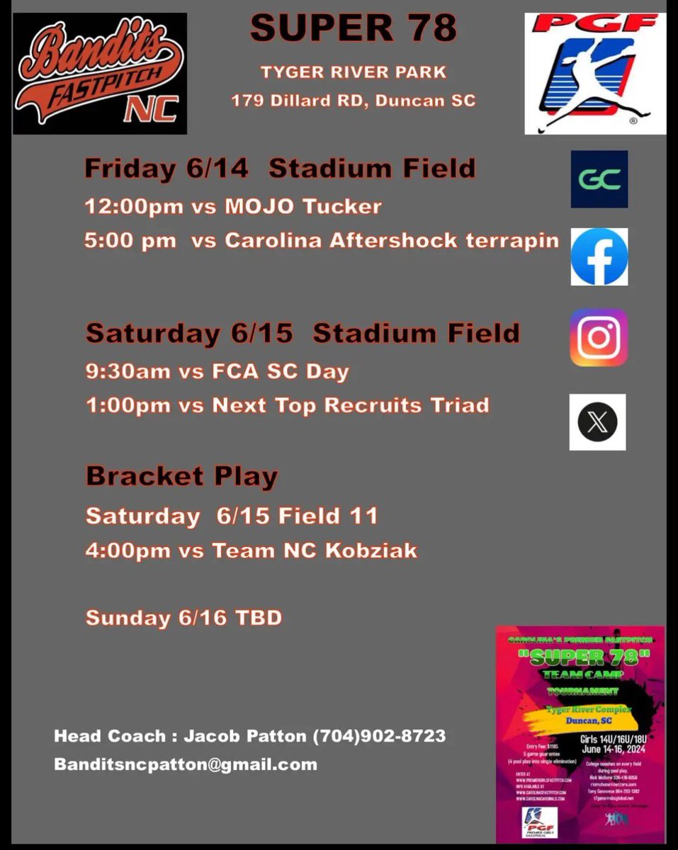 AlysonD00's tweet photo. Schedule for this weekend.@CatawbaSoftball @ErskineSoftball @KingU_Softball @ValkyriesSB https://t.co/IzB0bra3Z3