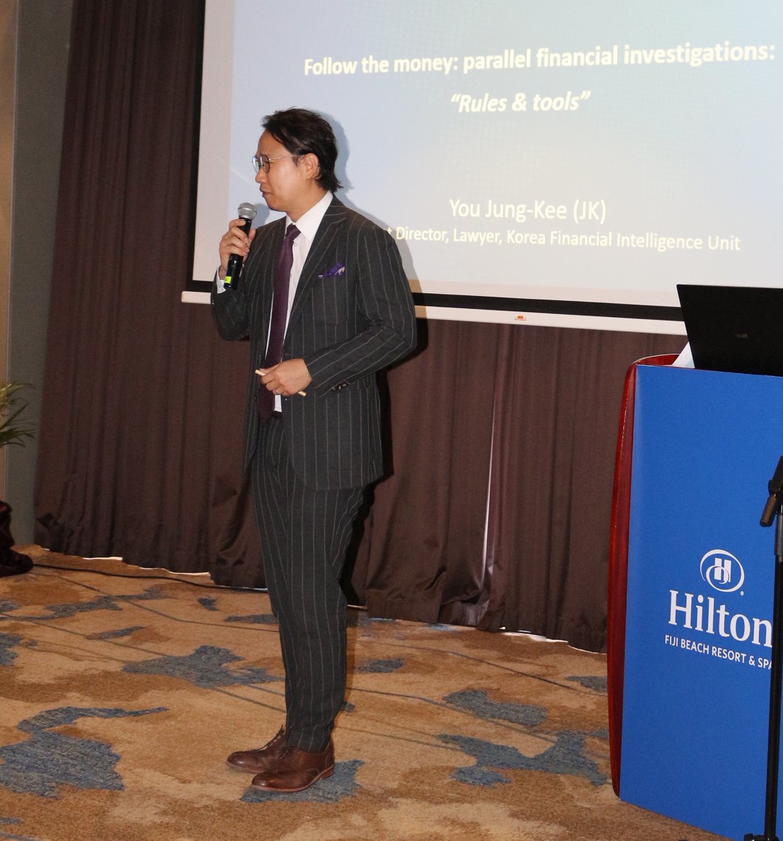 odppfiji's tweet photo. YOU Jung-Kee, the assistant director of the Korean FIU shared tools &amp; techniques for financial investigation in cybercrime cases while Inspector Bernadeta Tabalala spoke on national legal framework for search, seizure &amp; confiscation of online crime proceeds. #Cybercrimeconference https://t.co/BnWq1hqwFW