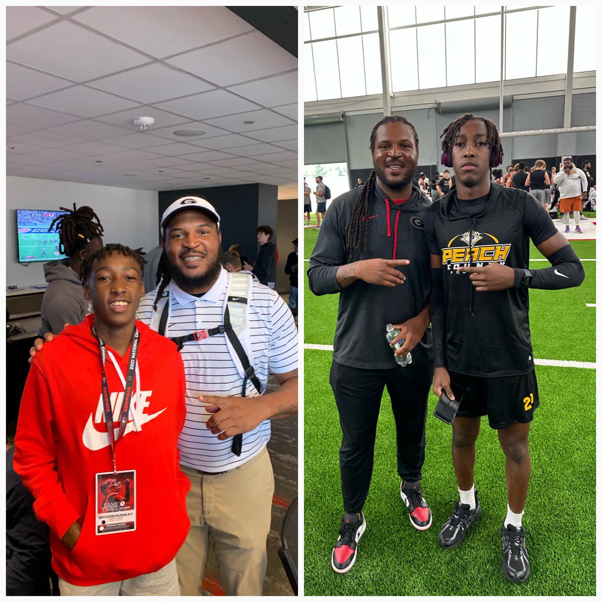 BrysonHughley's tweet photo. Always a pleasure to see,  SEC Player of Year🏆2012 ..Coach Jarvis Jones at UGA 7on7 Today. ( 2022/2224) @RecruitGeorgia @MattDeBary @DukestheScoop @_JeffMorton @ethanoffutt84 @randymac81 @DC_Sports_706 @AndrewSFlorio @BallSoHardFam1 https://t.co/RVsYDp1kOL