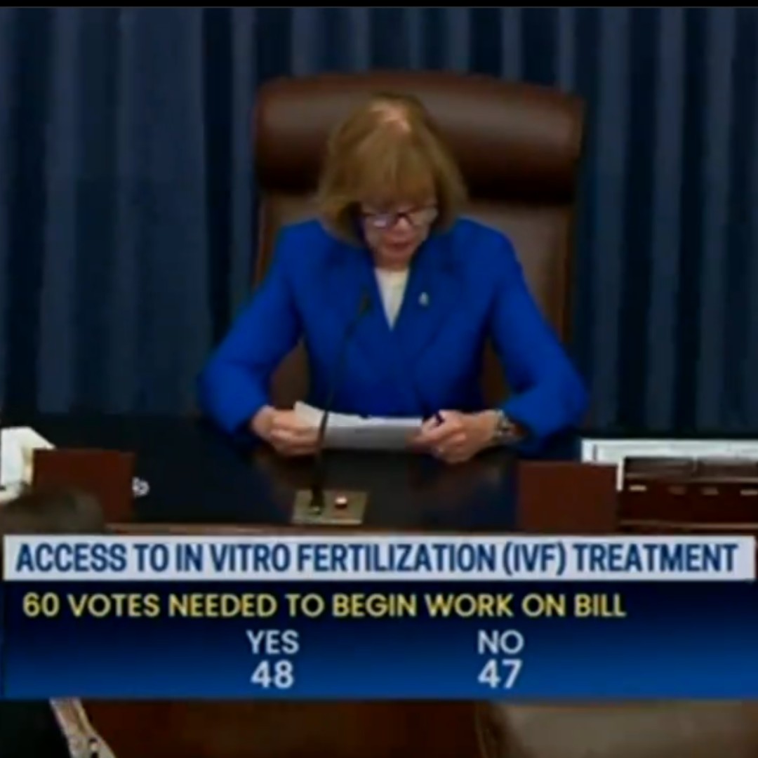 TheDemocrats's tweet photo. Wednesday, every Senate Republican signed a letter saying they “strongly support” IVF.

The next day, they blocked a bill protecting IVF.

Make it make sense. https://t.co/edf14x9eRt