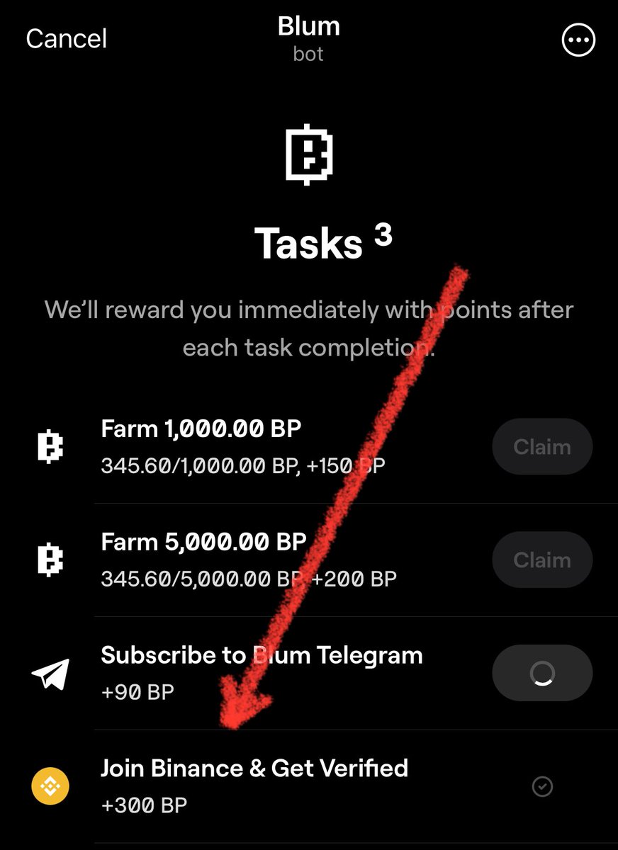 IS $BLUM COMING TO #BINANCE?👀 @blumcrypto just added a new task on their Crypto  Bot: sign up on @Binance to get $100 in #BLUM! 🤯 Grab it now 👉  https://t.co/eH4xdJTrw8 #Blum #Crypto #