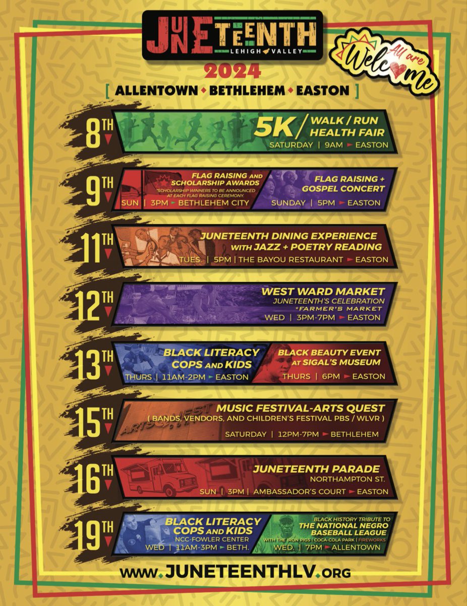 This week is all about #Juneteenth! Don’t miss out on what we have planned. Check out our events calendar 🎉