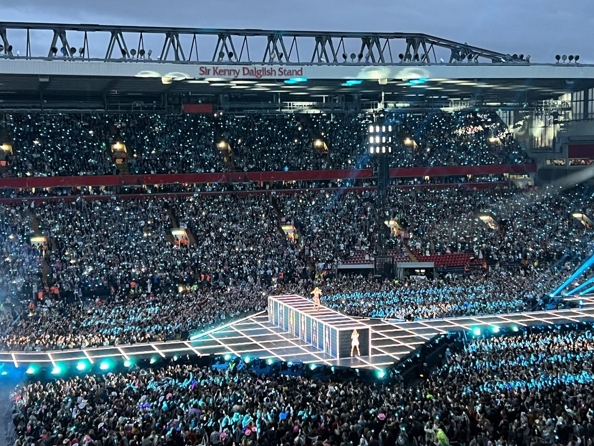 LFC_Laith's tweet photo. Taylor Swift making a longer appearance at Anfield in ONE night than Thiago has all season is insane 😭 https://t.co/YvN44f5A8q