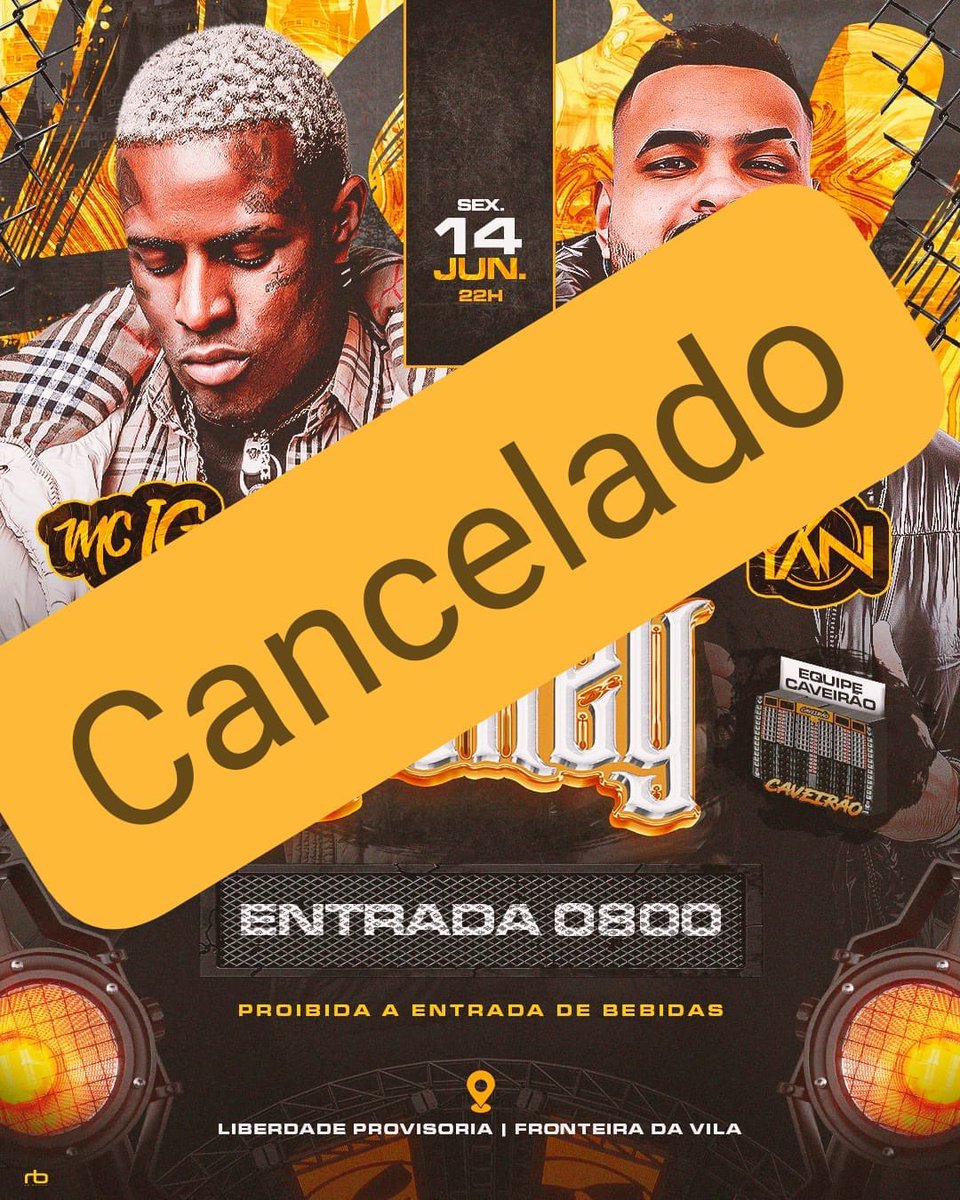 BaileDaDisney's tweet photo. INFELIZMENTE POR QUESTÕES DE FORÇAS MAIORES OS BAILE DESTE FINAL DE SEMANA ESTÃO CANCELADO ❌ https://t.co/pI0YkLbeK2