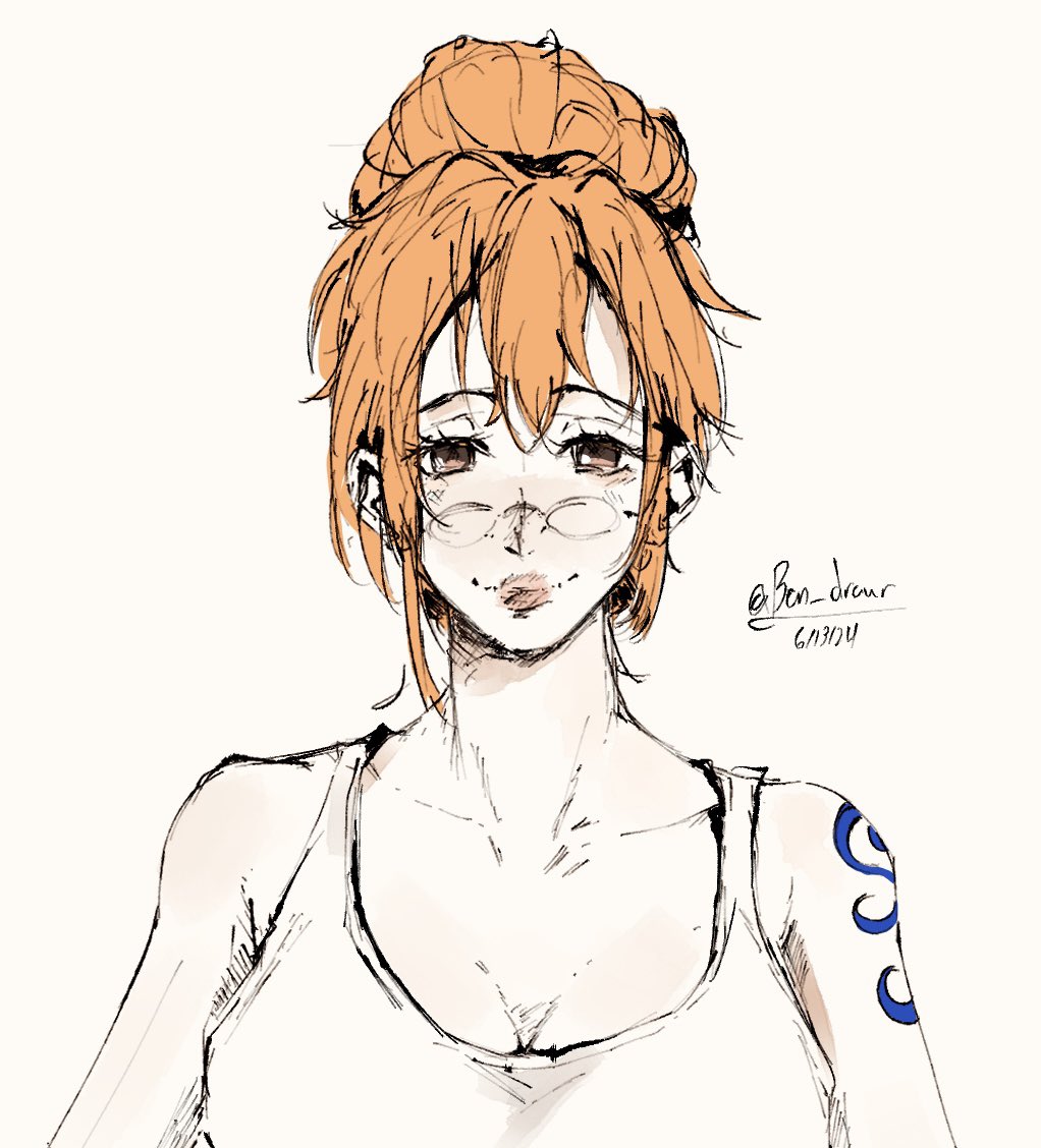 Bon_drawr's tweet photo. Nami skeb 05 https://t.co/7hSppI5uuY