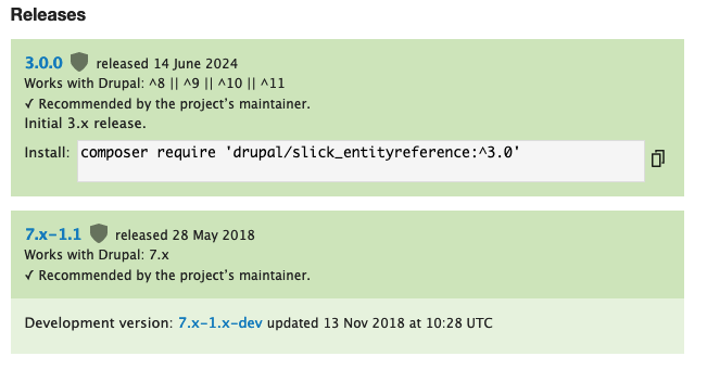 dpacassi's tweet photo. Closing #drupal issues that are 4 years old... Sorry for the wait, but Slick Entity Reference has a 3.0.0 release as of now 😅 https://t.co/ioC7bvDL0L