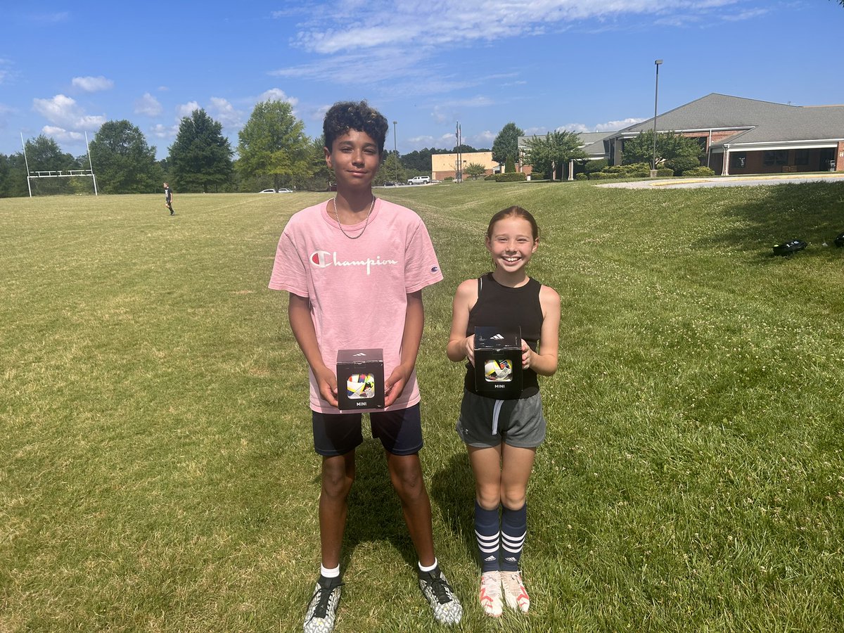 What a week! Shoutout to the awesome players who came out, and made it an awesome week! Pictured are the winners of our shooting competition, and the juggling competition! Was a wonderful week, and we hope to continue to serve the youth of Front Royal! <a href="/WarCoAthletics/">Matt Wadas - AD</a>