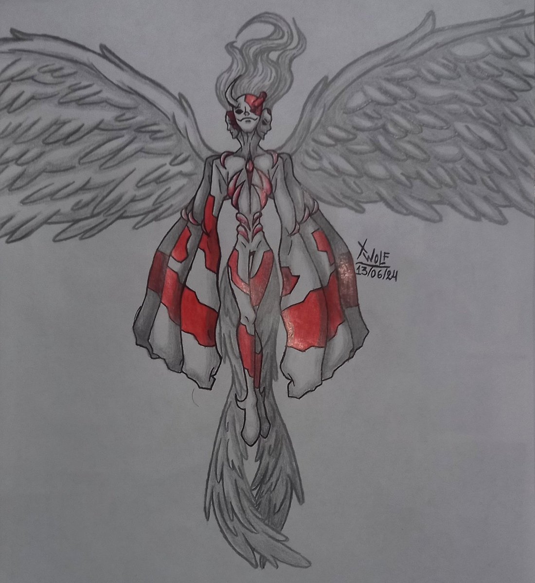 XWolf34373340's tweet photo. Olha só quem lembrou que tinha um Twitter para postar desenhos, para variar um pouco decidi postar um desenho no papel.

Esse é um OC meu, o nome dele é Azra, ele é parte de um grupo de 7 monstros chamado de Corrupted Sins que são parte de um RPG meu.

#oc #drawing #anomalia #7CS https://t.co/24f76bOO5A