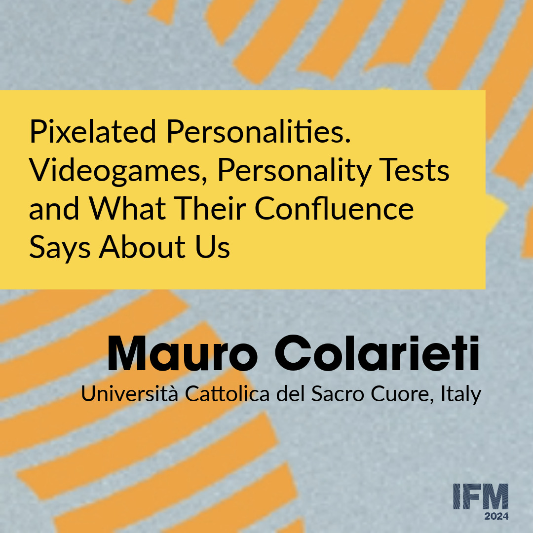 "Pixelated Personalities. Videogames, Personality Test and What Their Confluence Says About Us" by Mauro Colarieti is up next. Join the discussion!

Watch their Research Creation on Youtube: youtube.com/watch?v=SpG7nv…
