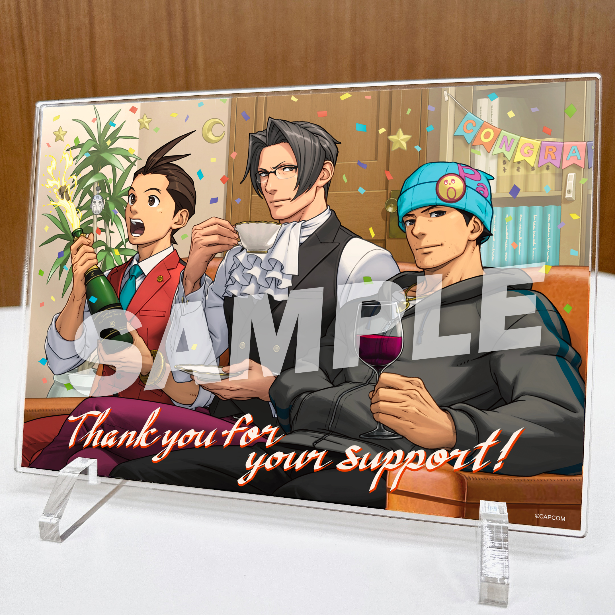 逆転裁判 ふわぽにシリーズ アクリルスタンド（王泥喜 法介）