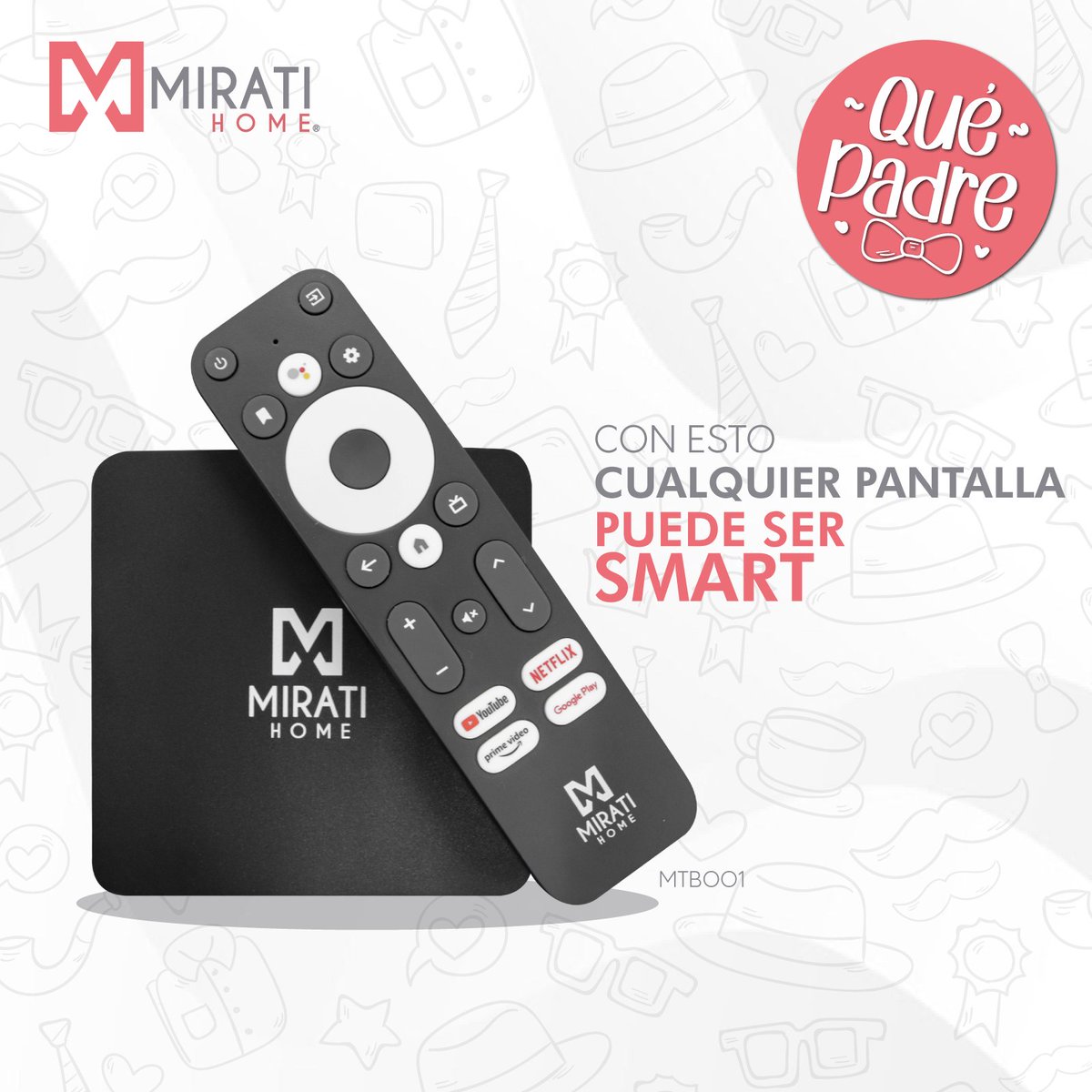 holamirati's tweet photo. 🤩 Lleva todas las funciones de Android TV de manera sencilla a cualquier pantalla con la TV Box de Mirati Home. ¡Qué Padre! -> https://t.co/vLQdF21x4t https://t.co/q9dskHiOKj