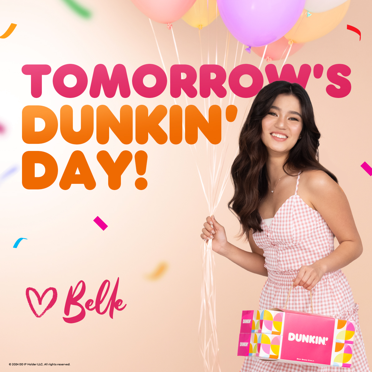 dunkinph's tweet photo. It's your day TOMORROW! 🧡 Happy 21st Dunkin' Day, everyone 🎉 #DunkinPHDay #BelleMarianoDunkinPH https://t.co/qKKD86fvRs