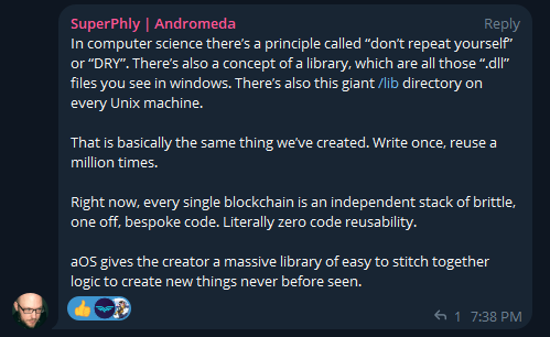 siradi_io's tweet photo. Every time @superphly from @AndromedaProt talks about #aOS and $andr.

It just makes me even more convinced about what they bring to #web3 https://t.co/fuMzobTT2n