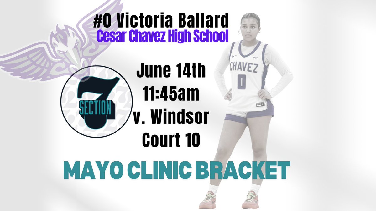First Section 7 game! Find me in the Mayo Clinic Bracket on Court #10 11:45am!