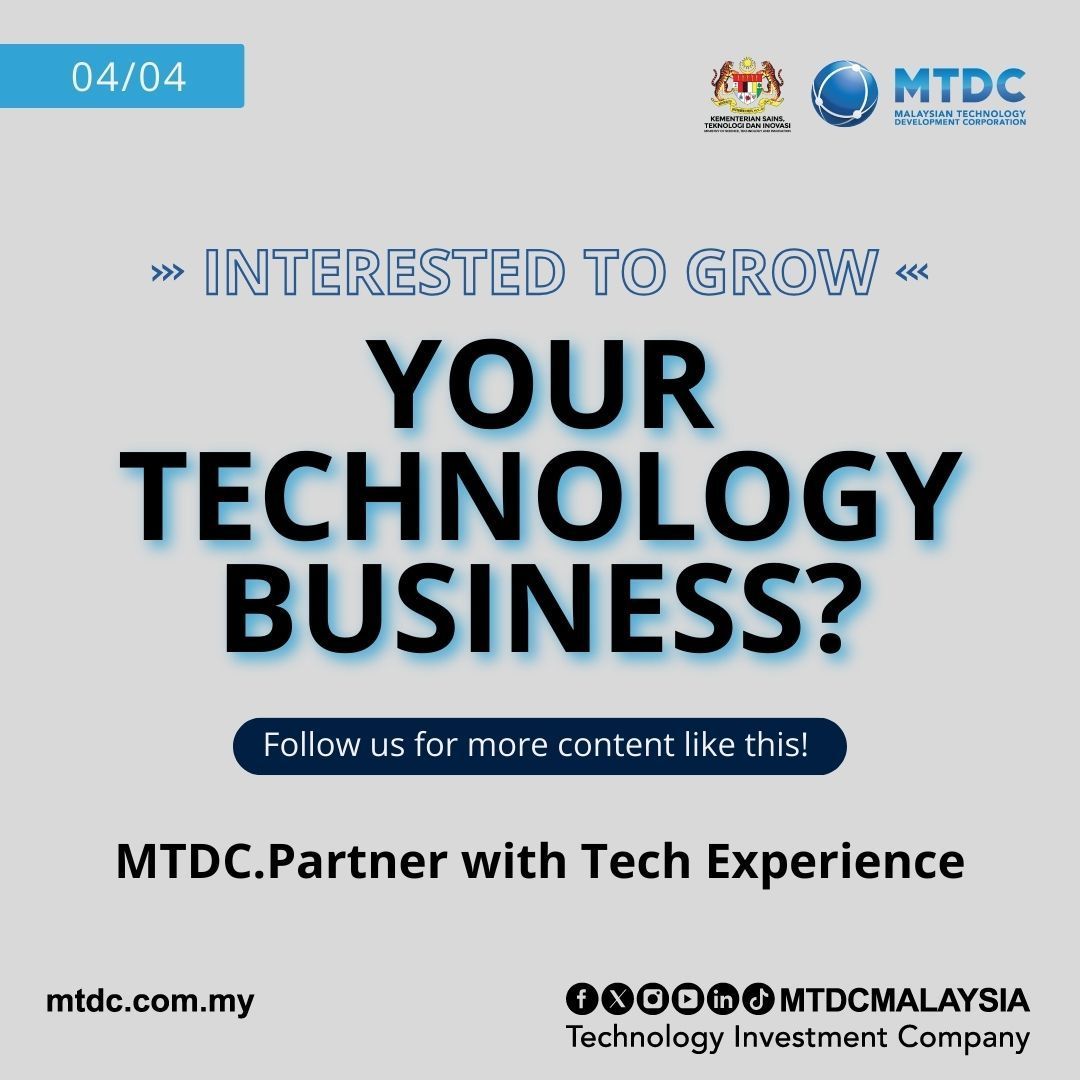 mtdcmalaysia's tweet photo. Exploring alternative funds for your companies growth?
MTDC-pitchIN Equity Crowdfunding (ECF) Programme is the one for you!
For more information, visit MTDC's website.
#MTDCMALAYSIA #MOSTI #TECHNOLOGY #CITRAMTDC #MTDCPartnerWithTechExperience #funding https://t.co/ZDUrwRnGTv