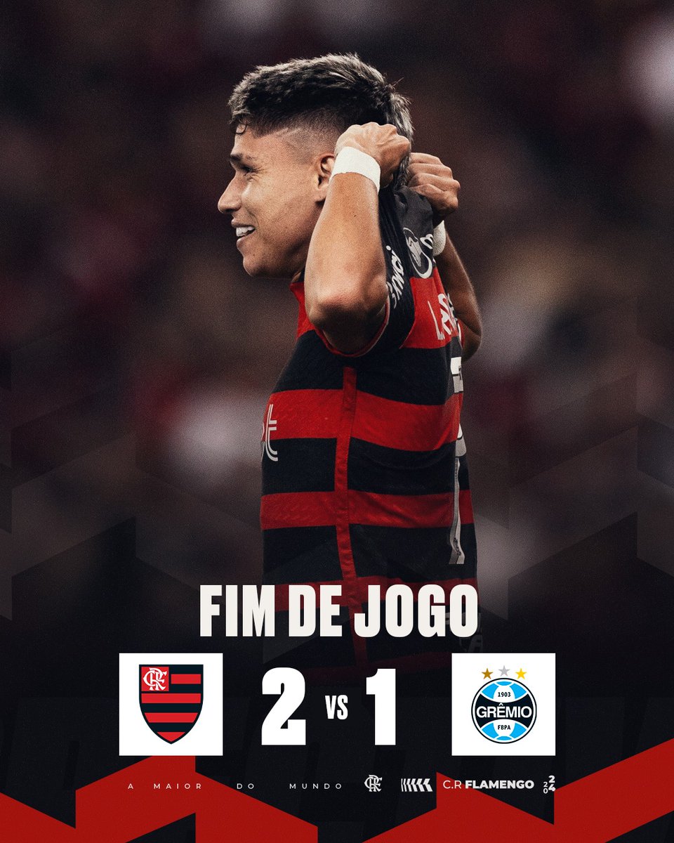 FFFFIIIIMMMMM DE PAPO NO MARACANÃ! Com dois gols do 7️⃣, o Mengão vence o Grêmio por 2 a 1! 

MMMMMMMMEEEEEEEEEEEEEEENNNNNNGGGGGOOOOOOOOOOOOOOOOOOOOO

#FLAxGRE #VamosFlamengo