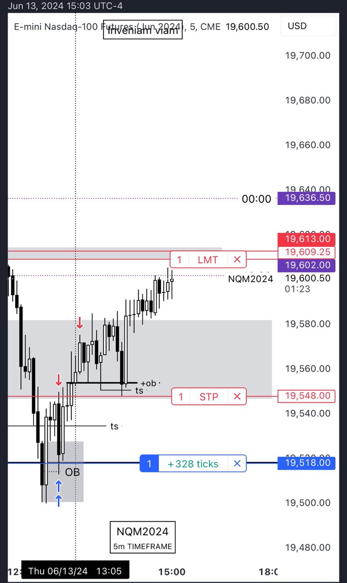 LogicyTrades's tweet photo. $NQ 06/13/24
LOD TS LONG 
+90 points
Model 2
A to B https://t.co/4qt7ocwQn3