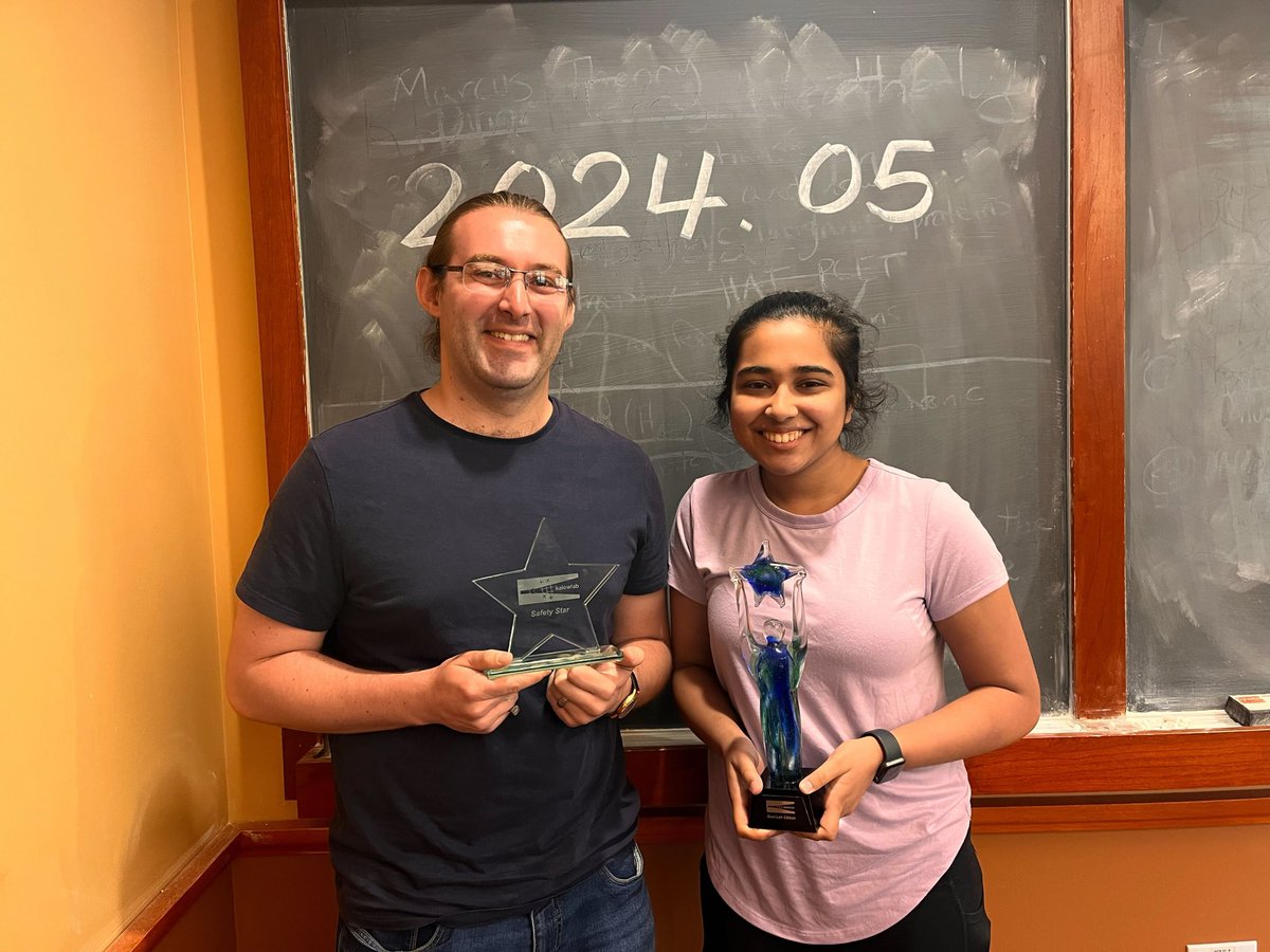 Kalow Lab (@kalowlab) on Twitter photo 🏆 Congrats to our Safety Star and Best Lab Citizen Awardees!
🌟Daniel is recognized for his meticulous planning of experiment setups and his willingness to help others.
🎉 <a href="/patrojolly/">Jolly Patro</a> is celebrated for her outstanding contributions to lab culture and organizing lab events. 🏆 Congrats to our Safety Star and Best Lab Citizen Awardees!
🌟Daniel is recognized for his meticulous planning of experiment setups and his willingness to help others.
🎉 <a href="/patrojolly/">Jolly Patro</a> is celebrated for her outstanding contributions to lab culture and organizing lab events.